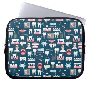 Capa Para Notebook Teste padrão dental do escritório da clínica