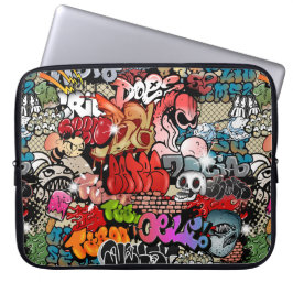 Capa Para Notebook Teste padrão dinâmico urbano da arte dos grafites