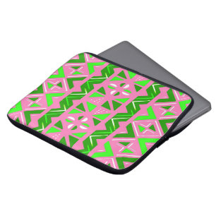 Capa Para Notebook Teste padrão do africano do rosa & do verde