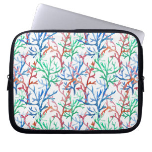 Capa Para Notebook Teste padrão do coral da aguarela