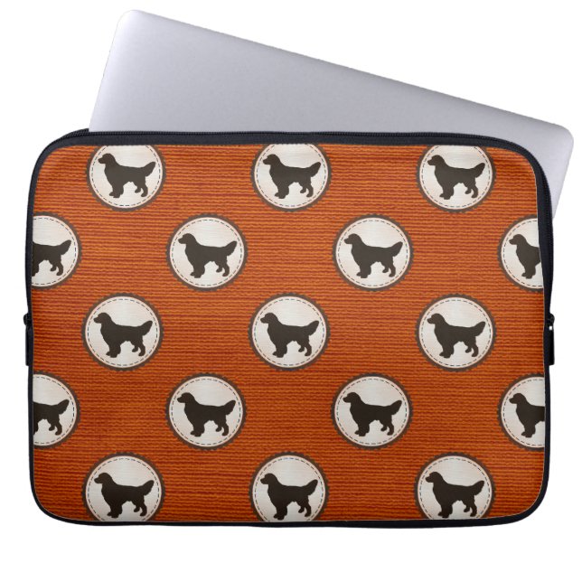 Capa Para Notebook Teste padrão do emblema do medalhão do cão do (Frente)