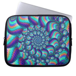 Capa Para Notebook Teste padrão do Fractal das bolas do azul de