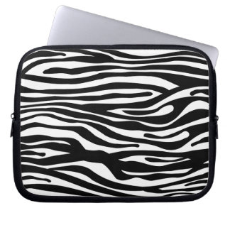 Capa Para Notebook Teste padrão do impressão da zebra - preto e