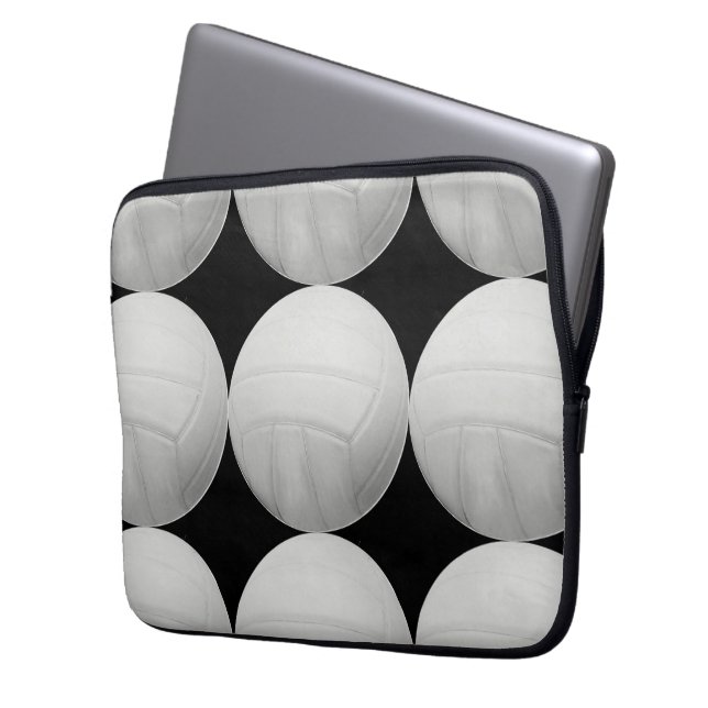 Capa Para Notebook Teste padrão do voleibol no preto ou na alguma cor (Frente Esquerda)