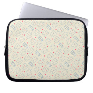 Capa Para Notebook Teste padrão feliz Pastel dos dentes