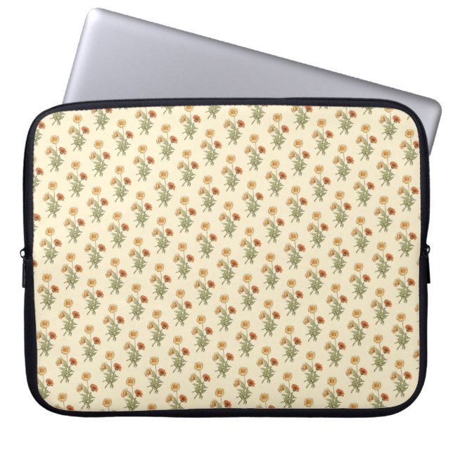 Capa Para Notebook Teste padrão floral da repetição dos (Frente)