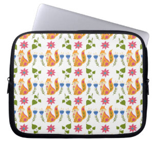 Capa Para Notebook Teste padrão floral Foxy Pastel bonito