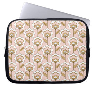 Capa Para Notebook Teste padrão floral moderno do meio século