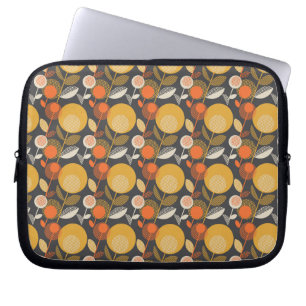 Capa Para Notebook Teste padrão floral retro clássico