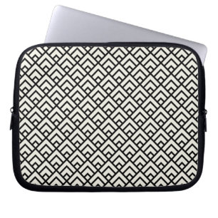 Capa Para Notebook Teste padrão geométrico preto & branco