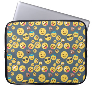 Capa Para Notebook Teste padrão parvo do cinza de Emoji