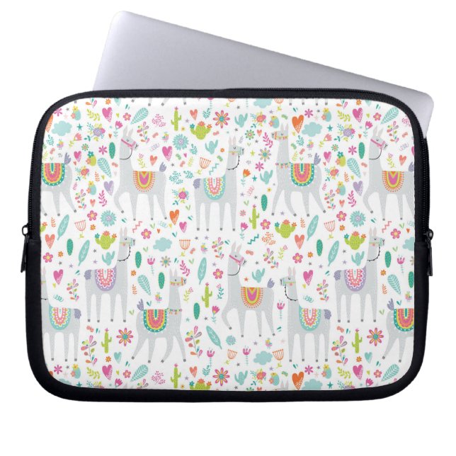 Capa Para Notebook Teste padrão Pastel bonito do lama (Frente)