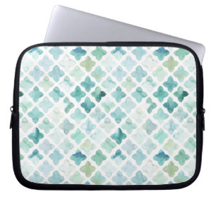 Capa Para Notebook Teste padrão pintado mão de turquesa
