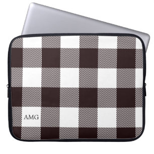 Capa Para Notebook Teste padrão preto & branco da xadrez do guingão