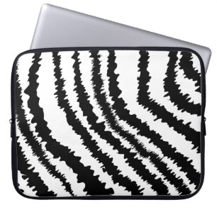 Capa Para Notebook Teste padrão preto do impressão da zebra