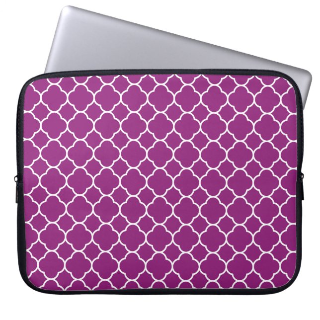 Capa Para Notebook Teste padrão roxo bonito de Quatrefoil (Frente)