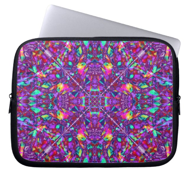 Capa Para Notebook Teste padrão roxo do Hippie da mandala (Frente)