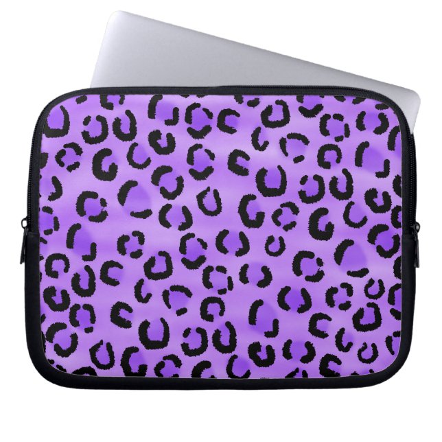 Capa Para Notebook Teste padrão roxo do impressão do leopardo (Frente)