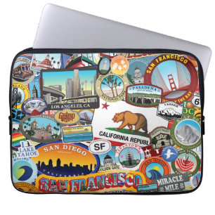 Capa Para Notebook Teste padrão super da colagem da etiqueta de