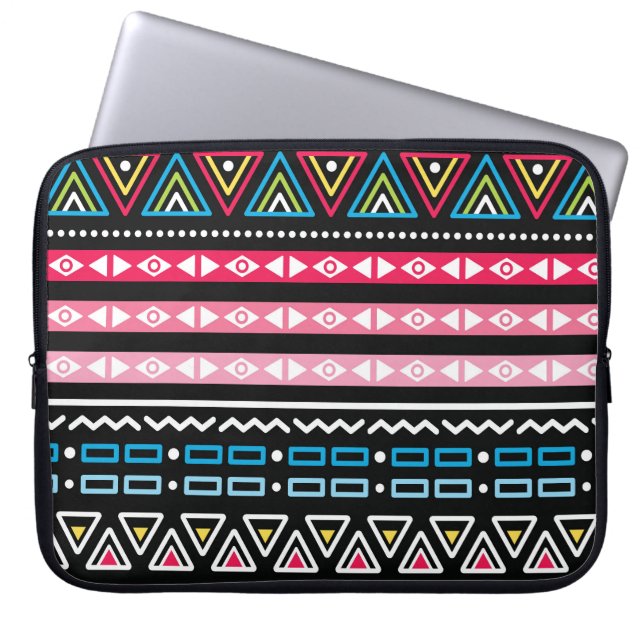 Capa Para Notebook Teste padrão tribal sem emenda asteca tradicional (Frente)