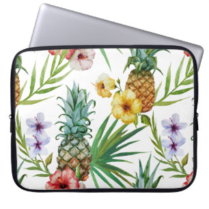 Capa Para Notebook Teste padrão tropical do abacaxi da aguarela do