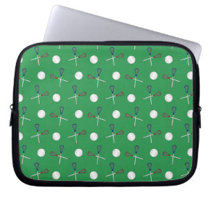 Capa Para Notebook Teste padrão verde do lacrosse