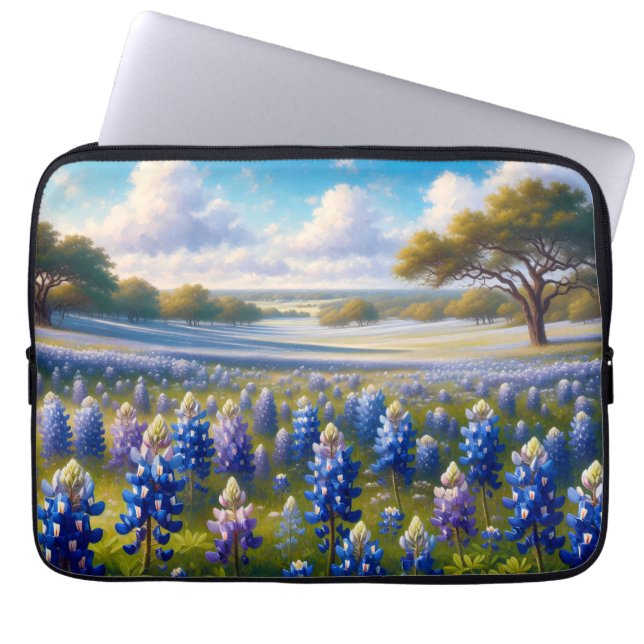 Capa Para Notebook Texas Bluebonnet Meadow Landscape (Frente)