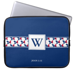 Capa Para Notebook TEXAS, EUA Monograma, Laptop de Bíblia cristã