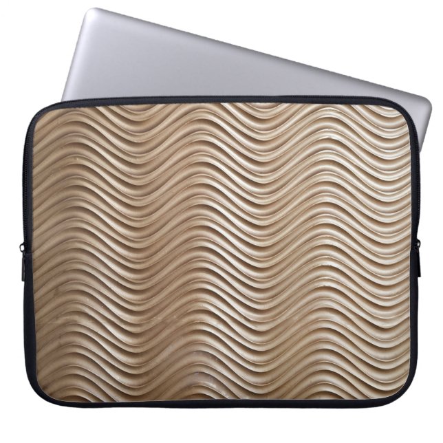 Capa Para Notebook Têxteis brancos e cinzas (Frente)