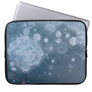 Capa Para Notebook Têxteis florais brancos e negros