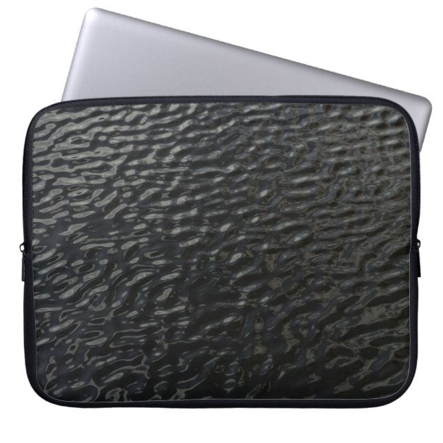 Capa Para Notebook Têxteis florais brancos e negros (Frente)