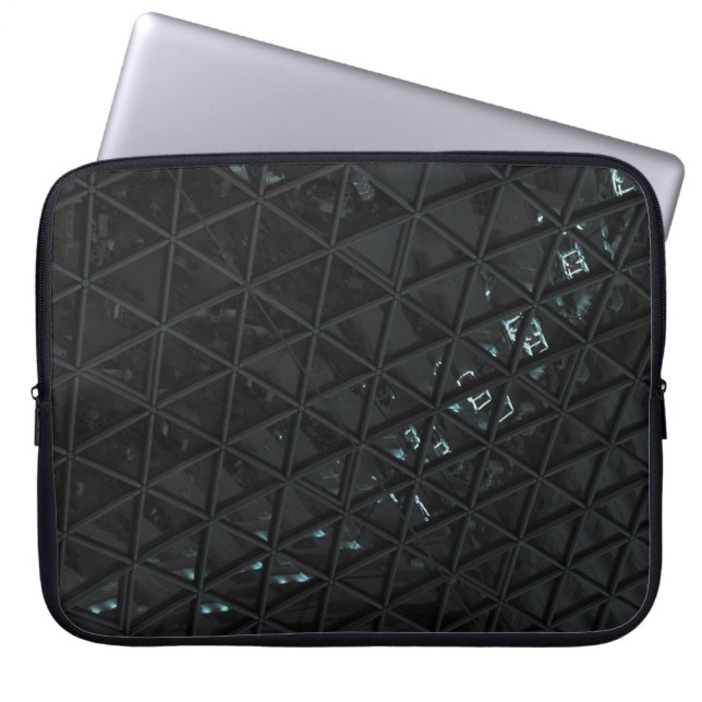 Capa Para Notebook Têxteis florais brancos e negros (Frente)