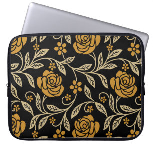 Capa Para Notebook Têxtil indiano: tradicional sem costura floral.