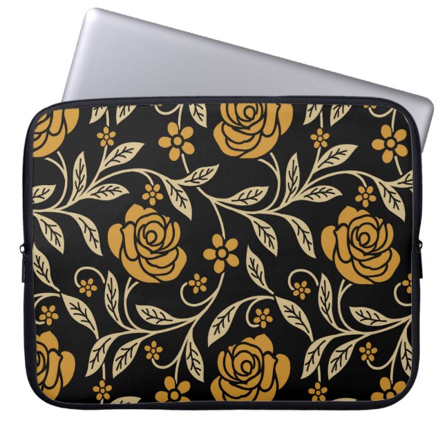 Capa Para Notebook Têxtil indiano: tradicional sem costura floral. (Frente)