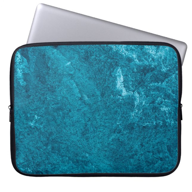 Capa Para Notebook Texto abstrato azul abstrato, arte, decoração gráf (Frente)
