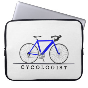 Capa Para Notebook Texto do cicologista com Bicicleta Azul