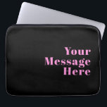 Capa Para Notebook Texto Editável Retro-Moderno | Preto & Rosa<br><div class="desc">Texto elegante e retro-moderno para um nome ou qualquer outro texto,  edite como quiser!</div>