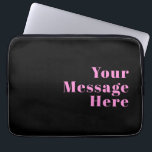 Capa Para Notebook Texto Editável Retro-Moderno | Preto & Rosa<br><div class="desc">Texto elegante e retro-moderno para um nome ou qualquer outro texto,  edite como quiser!</div>