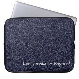 Capa Para Notebook Texto personalizado brilho azul escuro