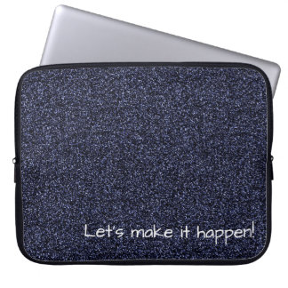 Capa Para Notebook Texto personalizado brilho azul escuro