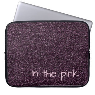 Capa Para Notebook Texto personalizado com brilho inverso rosa escuro