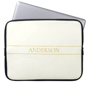 Capa Para Notebook Texto Personalizável Elegante Simples   Branco Dou