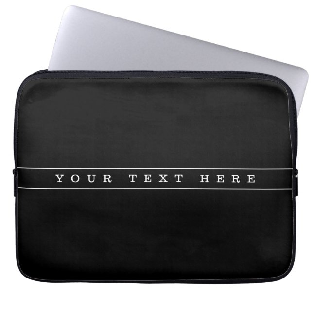Capa Para Notebook Texto Simples Elegante & Listras Finas (Frente)