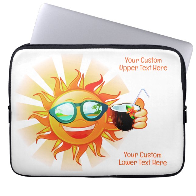 Capa Para Notebook Texto Tropical Sun Personalizado (Frente)