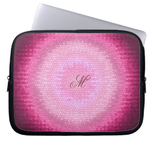 Capa Para Notebook Textura abstrata do rosa do vitrage do círculo