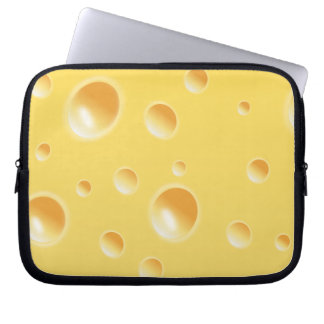 Capa Para Notebook Textura amarela do queijo suíço