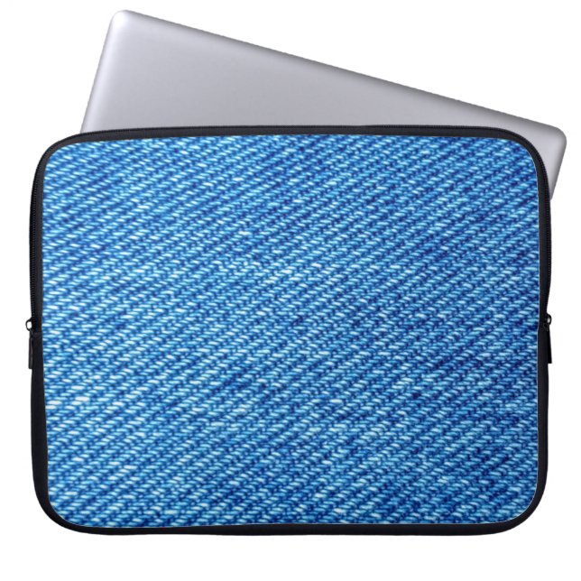 Capa Para Notebook Textura Blue Denim (Frente)