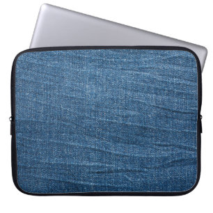 Capa Para Notebook Textura Blue Denim: Jeans Clássicos.