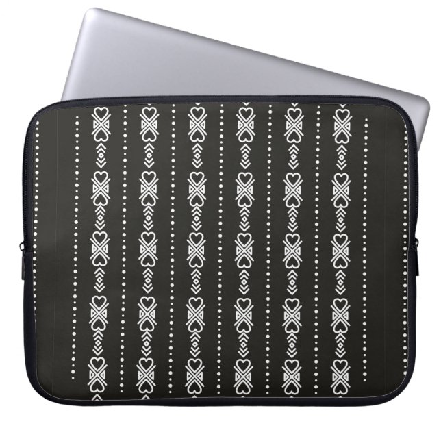 Capa Para Notebook textura cardíaca abstrato aztec (Frente)
