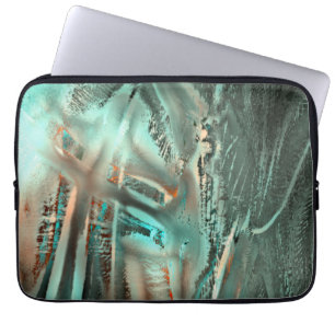 Capa Para Notebook Textura ciana acinzentada e recorte digital rugoso